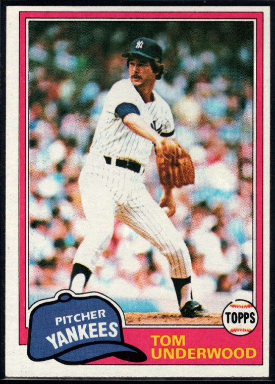 1981 Topps #114 Tom Underwood VG New York Yankees 