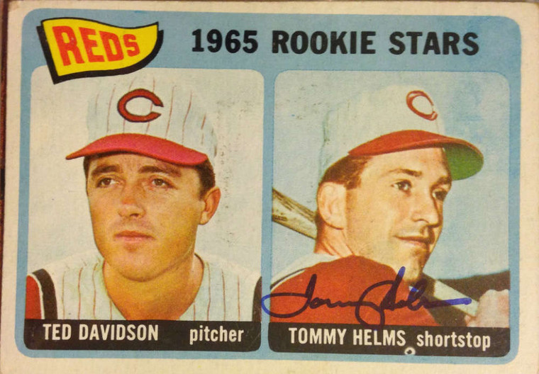 Tommy Helms Autographed 1965 Topps #243 Rookie Card 