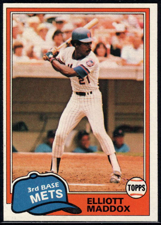 1981 Topps #299 Elliott Maddox VG New York Mets 