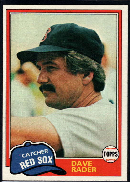 1981 Topps #378 Dave Rader VG Boston Red Sox 