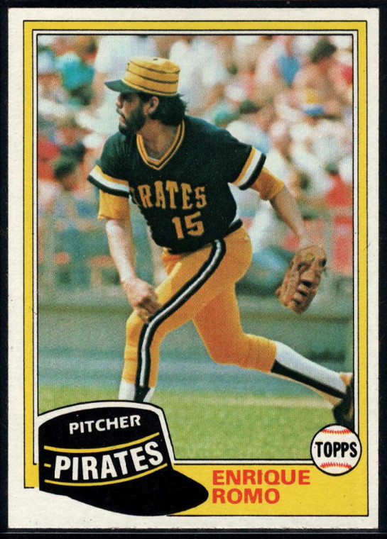 1981 Topps #28 Enrique Romo VG Pittsburgh Pirates 