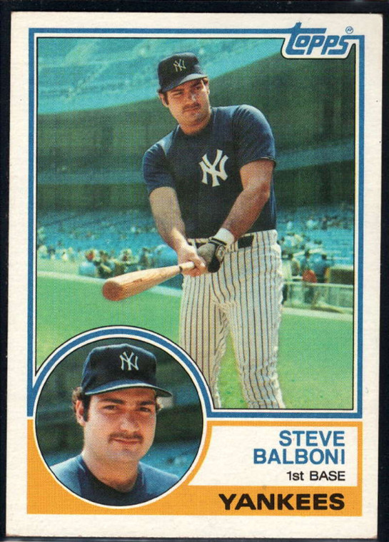 SOLD 15947 1983 Topps #8 Steve Balboni VG New York Yankees 