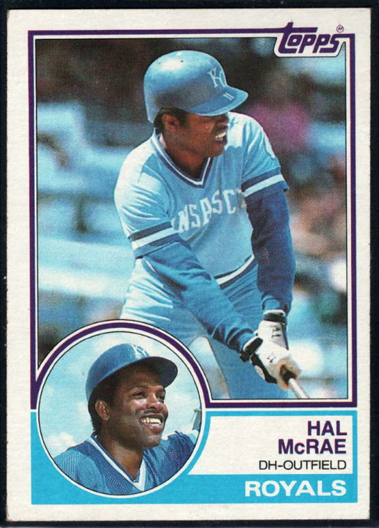 1983 Topps #25 Hal McRae VG Kansas City Royals 
