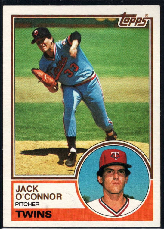 1983 Topps #33 Jack O'Connor VG Minnesota Twins 