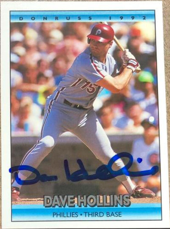 Dave Hollins Autographed 1992 Donruss #685