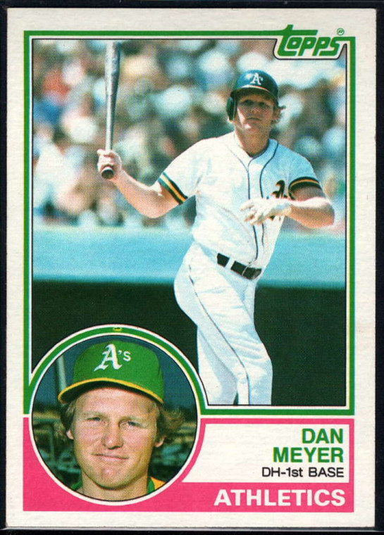 1983 Topps #208 Dan Meyer VG Oakland Athletics 