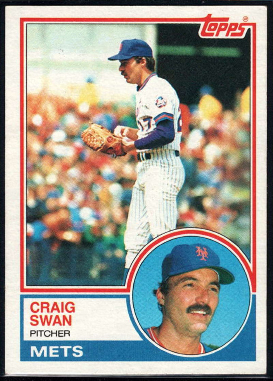 1983 Topps #292 Craig Swan VG New York Mets 