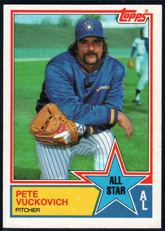 1983 Topps #394 Pete Vuckovich AS VG Milwaukee Brewers 