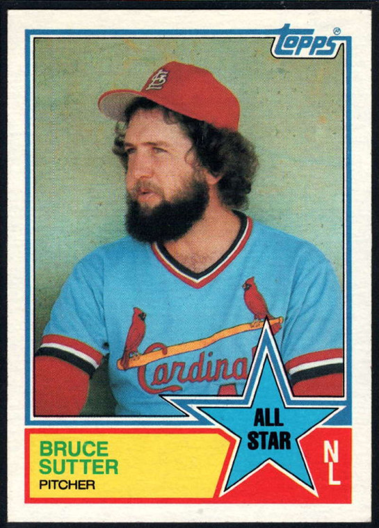 1983 Topps #407 Bruce Sutter AS VG St. Louis Cardinals 