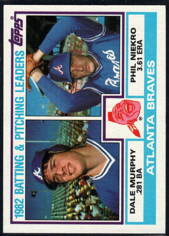 1983 Topps #502 Dale Murphy/Phil Niekro Braves Batting & Pitching Leaders VG Atlanta Braves 