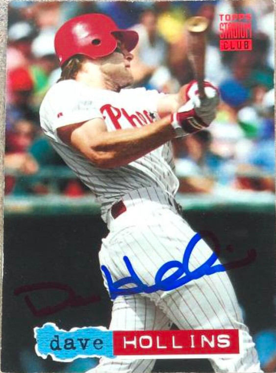 Dave Hollins Autographed 1994 Stadium Club #96