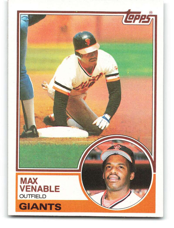 1983 Topps #634 Max Venable VG San Francisco Giants 
