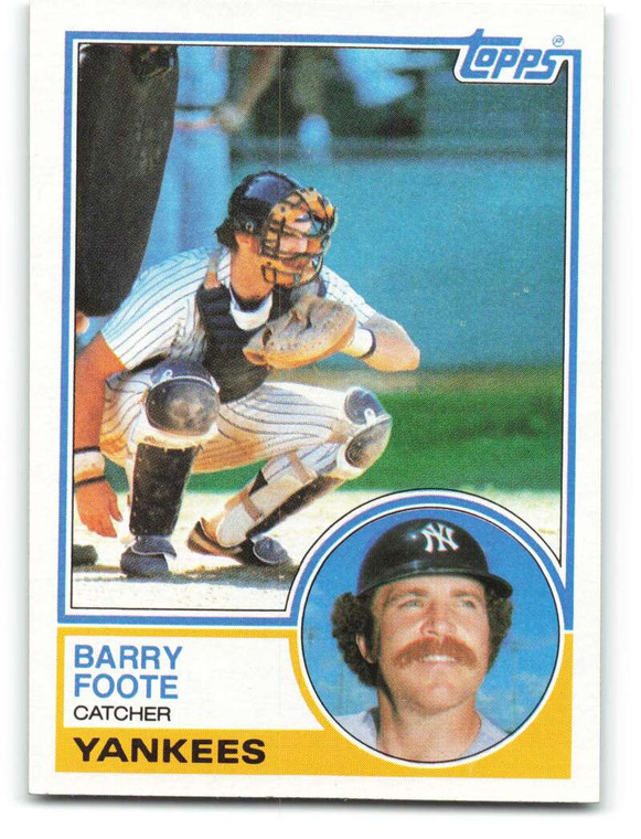 1983 Topps #697 Barry Foote VG New York Yankees 