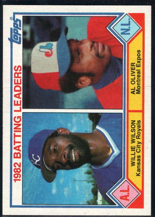 1983 Topps #701 Willie Wilson/Al Oliver Batting Leaders VG Kansas City Royals/Montreal Expos 