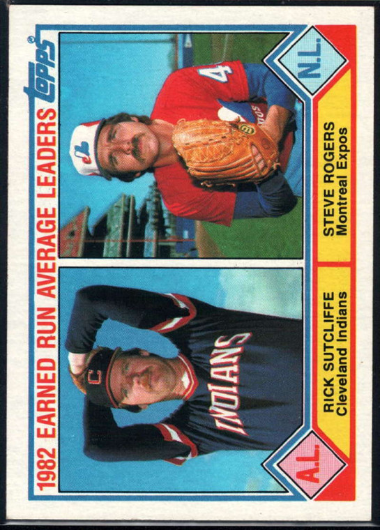 SOLD 16646 1983 Topps #707 Rick Sutcliffe/Steve Rogers ERA Leaders VG Cleveland Indians/Montreal Expos 