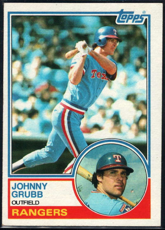 1983 Topps #724 Johnny Grubb VG Texas Rangers 