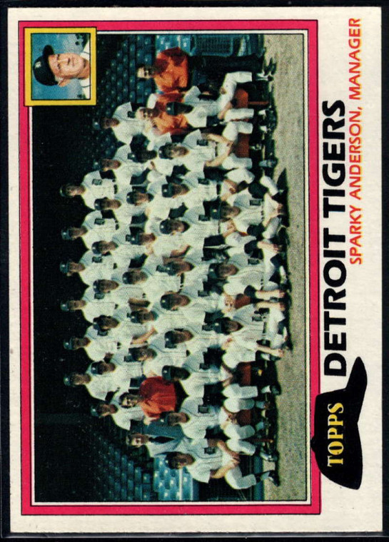 1981 Topps #666 Tigers Team/Sparky Anderson MG VG Detroit Tigers 