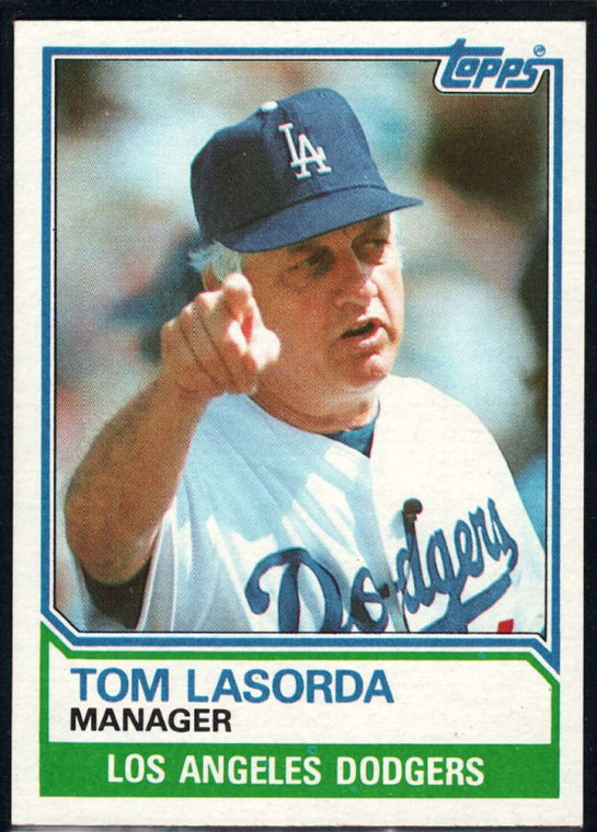 1983 Topps #306 Tommy Lasorda MG VG Los Angeles Dodgers 