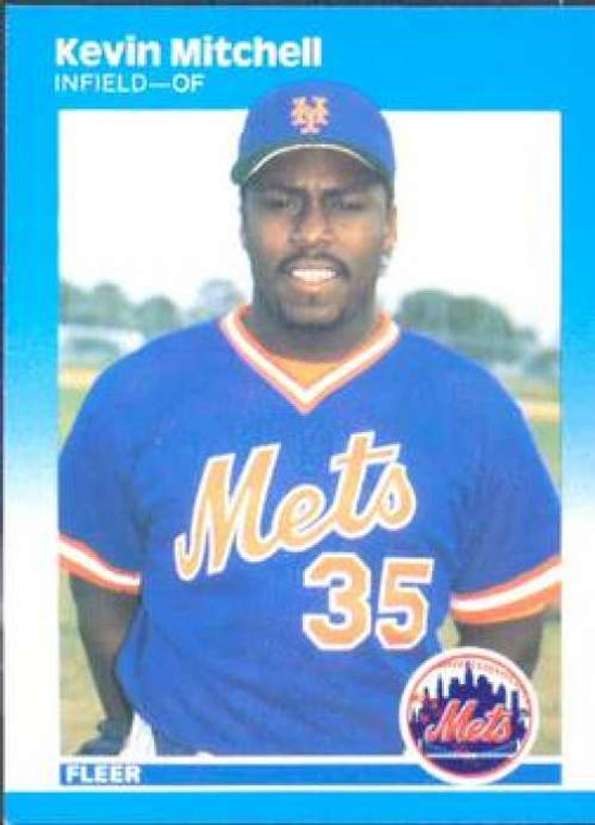 1987 Fleer #17 Kevin Mitchell NM RC Rookie New York Mets 
