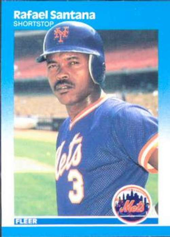 1987 Fleer #21 Rafael Santana NM New York Mets 