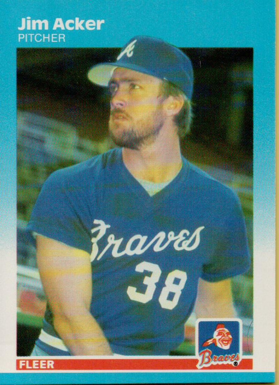 1987 Fleer #509 Jim Acker NM Atlanta Braves 