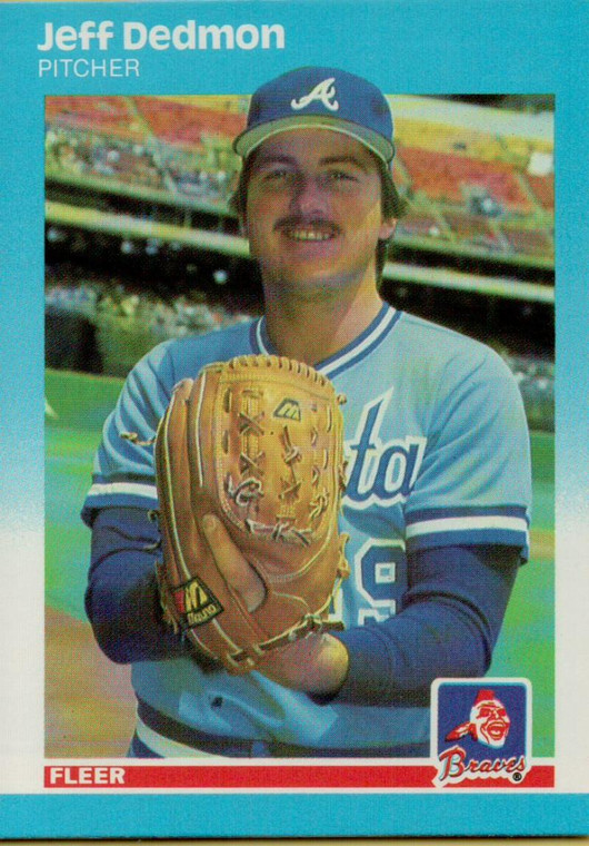 1987 Fleer #514 Jeff Dedmon NM Atlanta Braves 