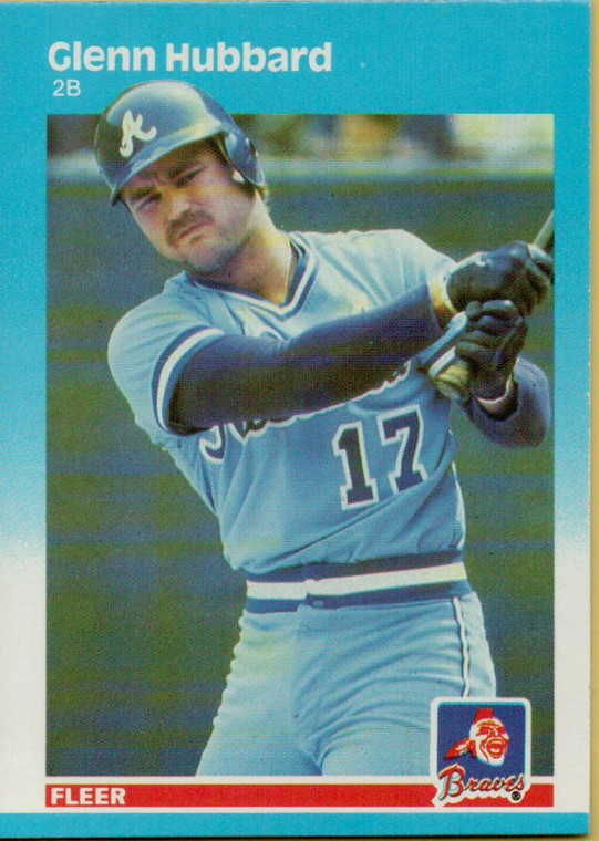 1987 Fleer #519 Glenn Hubbard NM Atlanta Braves 
