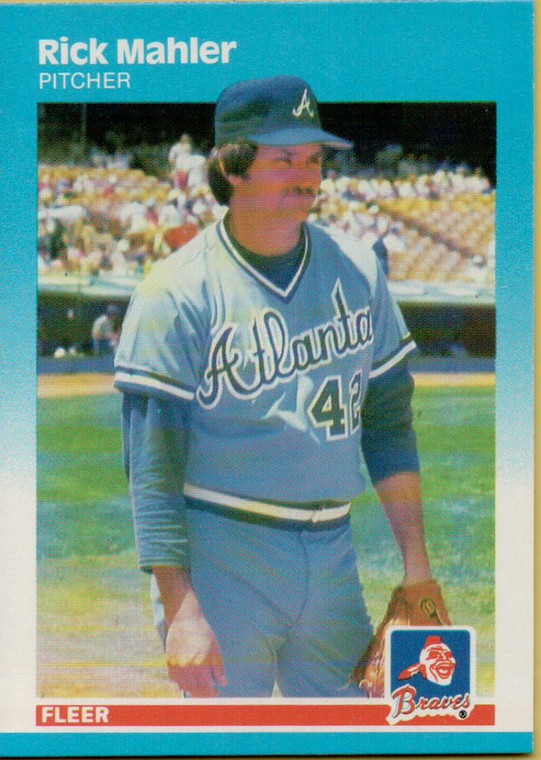 1987 Fleer #520 Rick Mahler NM Atlanta Braves 