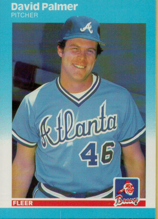 SOLD 17256 1987 Fleer #525 David Palmer NM Atlanta Braves 