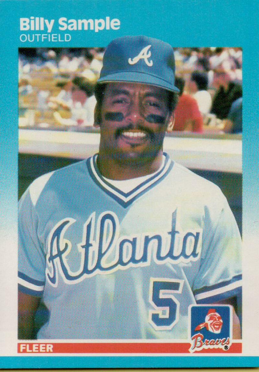 1987 Fleer #527 Billy Sample NM Atlanta Braves 