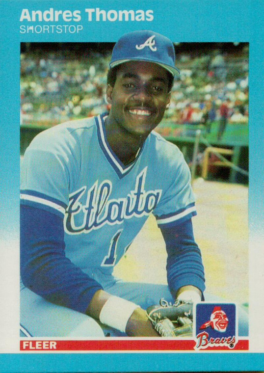 1987 Fleer #531 Andres Thomas NM Atlanta Braves 