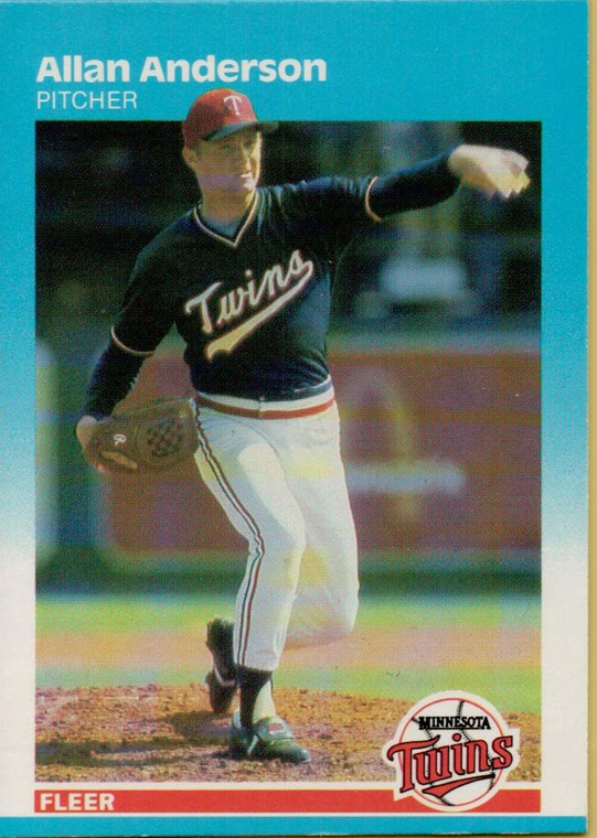 1987 Fleer #533 Allan Anderson NM RC Rookie Minnesota Twins 