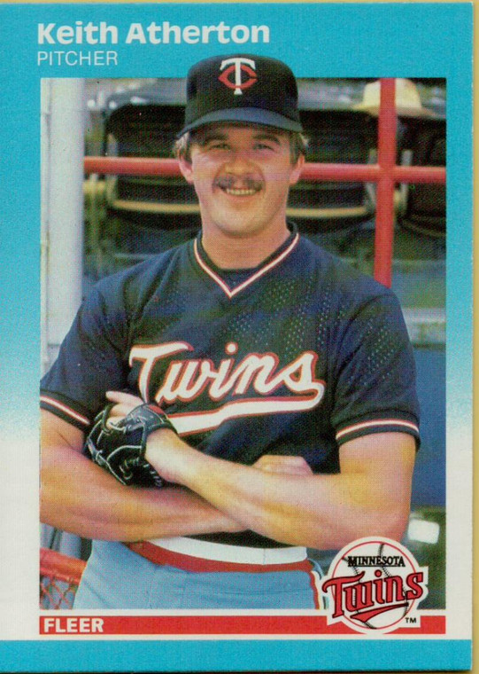 1987 Fleer #534 Keith Atherton NM Minnesota Twins 