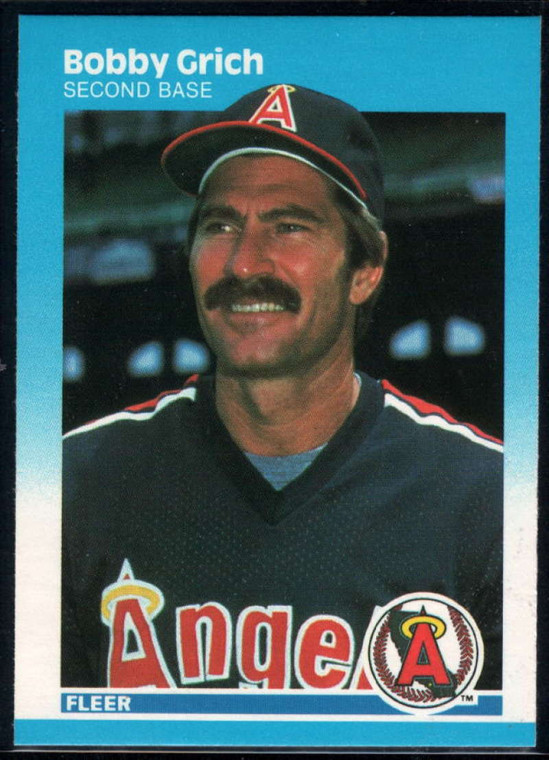 1987 Fleer #81 Bobby Grich NM California Angels 