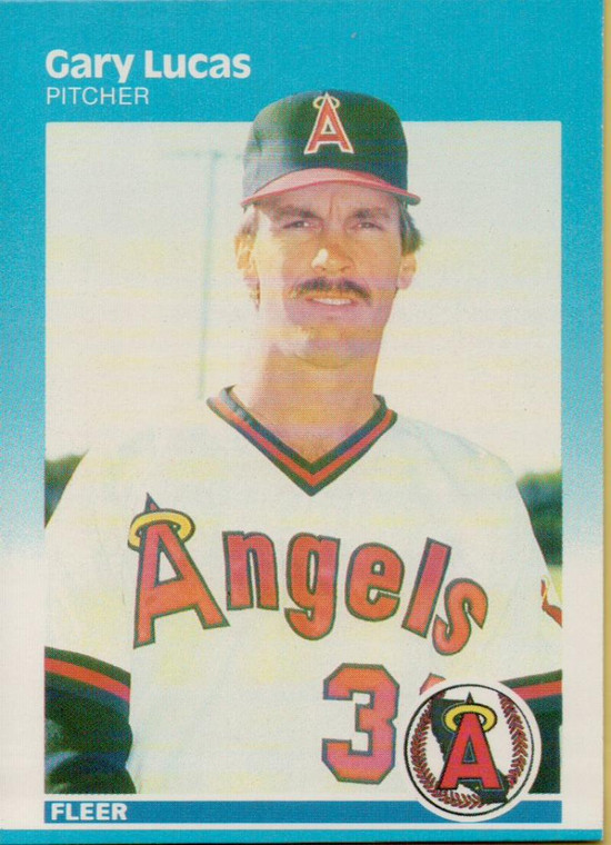 1987 Fleer #87 Gary Lucas NM California Angels 