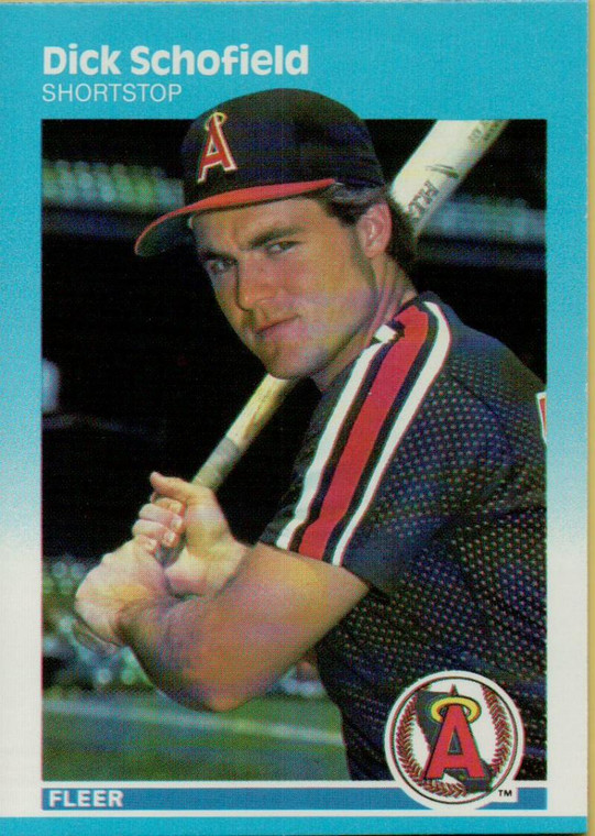 1987 Fleer #92 Dick Schofield NM California Angels 