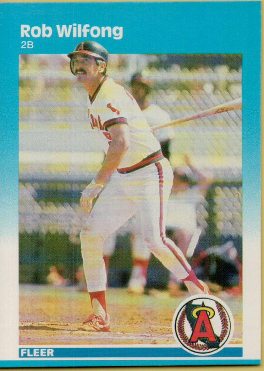 1987 Fleer #94 Rob Wilfong NM California Angels 