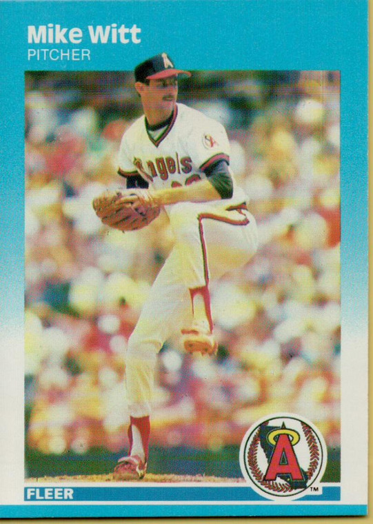 1987 Fleer #95 Mike Witt NM California Angels 