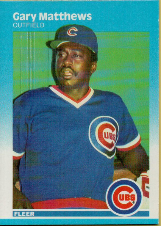 1987 Fleer #568 Gary Matthews NM Chicago Cubs 