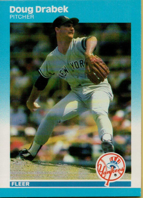 1987 Fleer #96 Doug Drabek NM RC Rookie New York Yankees 