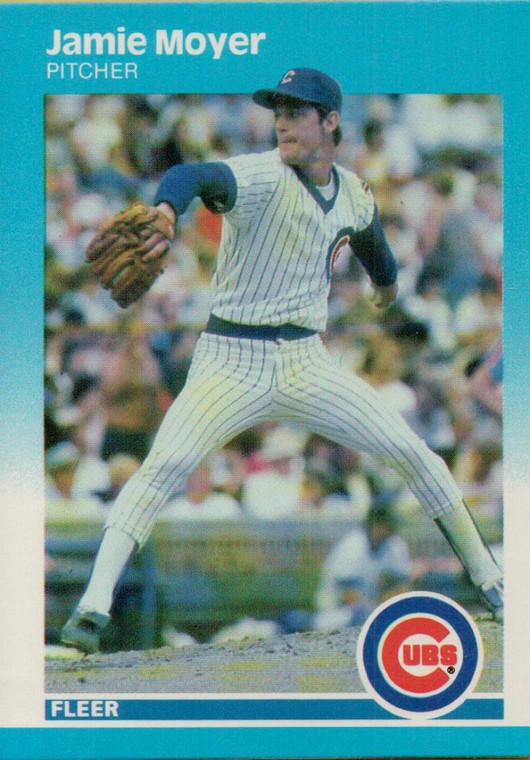 SOLD 17301 1987 Fleer #570 Jamie Moyer NM RC Rookie Chicago Cubs 