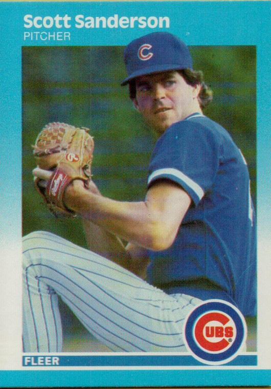 1987 Fleer #573 Scott Sanderson NM Chicago Cubs 