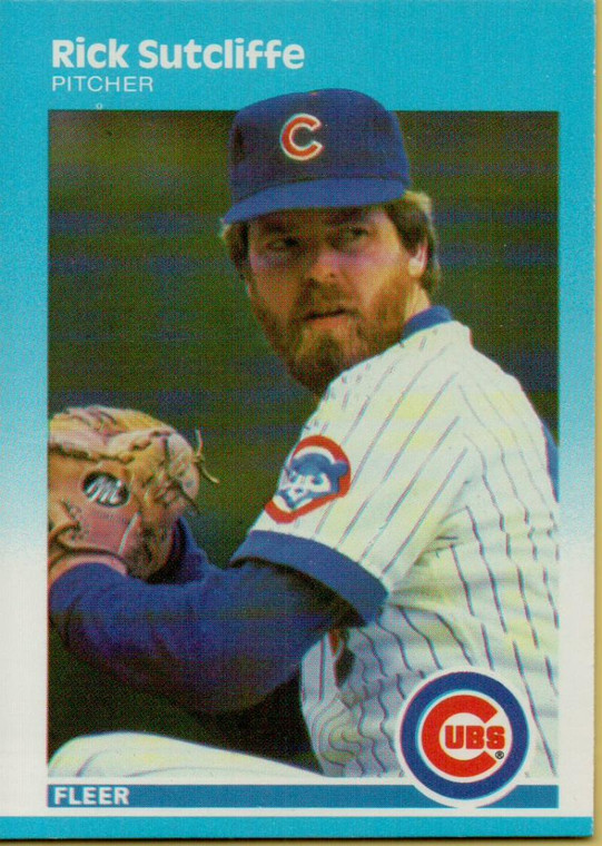 1987 Fleer #576 Rick Sutcliffe NM Chicago Cubs 