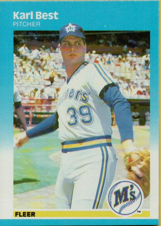 1987 Fleer #579 Karl Best NM Seattle Mariners 