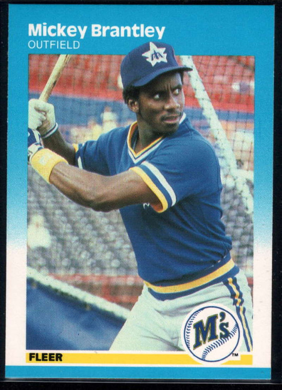 1987 Fleer #582 Mickey Brantley NM Seattle Mariners 