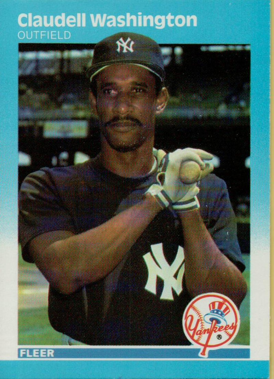 1987 Fleer #119 Claudell Washington NM New York Yankees 