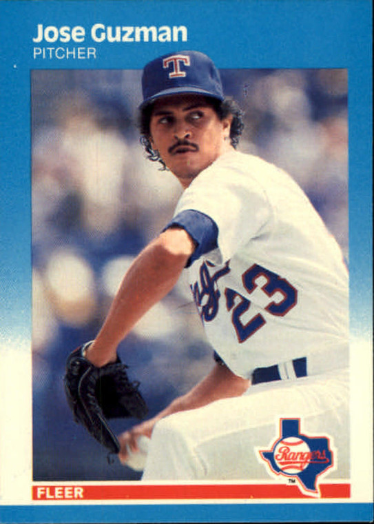 1987 Fleer #124 Jose Guzman NM Texas Rangers 