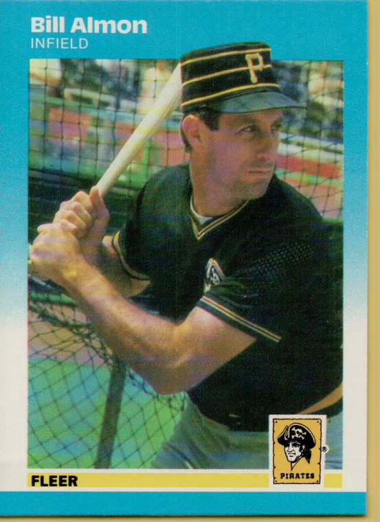 1987 Fleer #601 Bill Almon NM Pittsburgh Pirates 