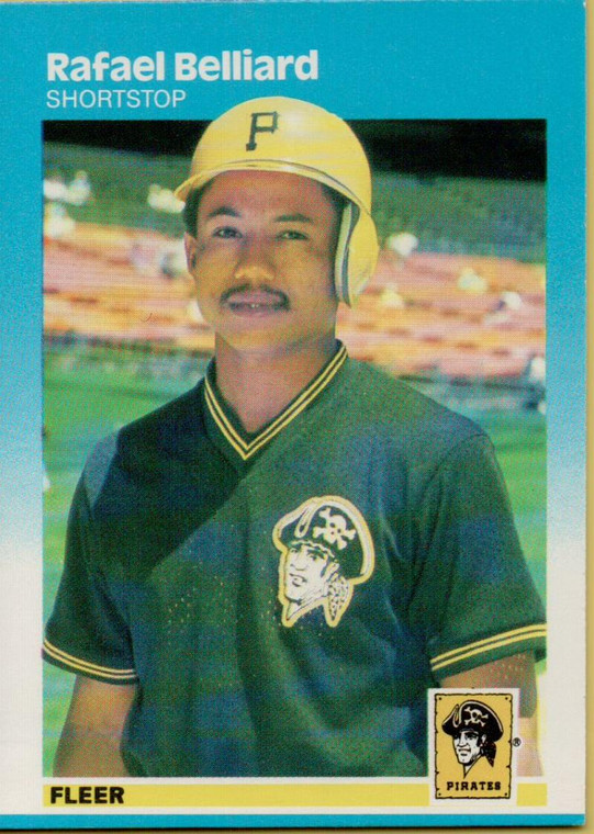 1987 Fleer #602 Rafael Belliard NM RC Rookie Pittsburgh Pirates 