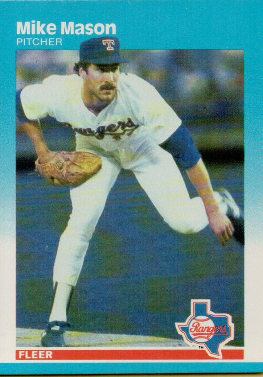 1987 Fleer #129 Mike Mason NM Texas Rangers 